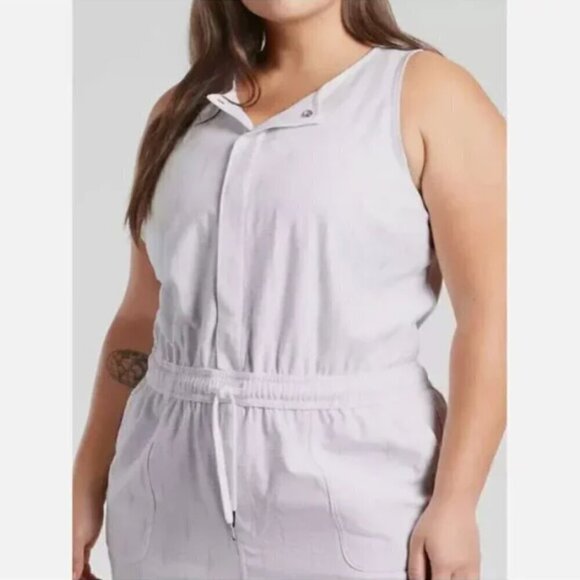 Athleta Farallon Printed Romper-Spliced Magic Veil Grey-Size 3X - NWT MSRP $98 - Picture 4 of 12